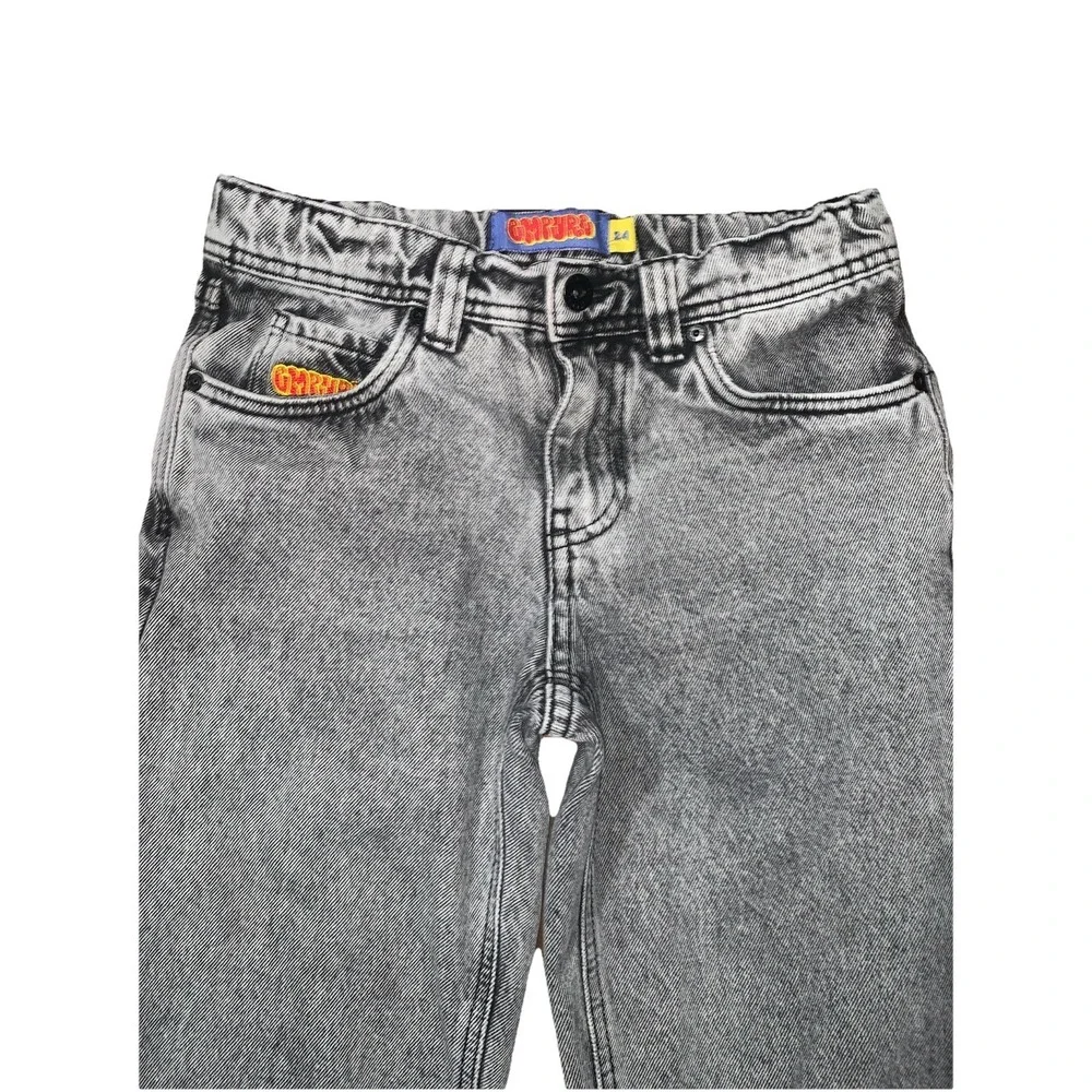 Empyre Jeans Loose Fit Grey Scramble Skate Kids 24 Baggy Skater Streetwear Punk